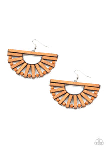 Wooden Wonderland - Brown Earrings