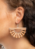 Wooden Wonderland - Brown Earrings