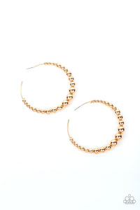 Show Off Your Curves - Gold Earrings