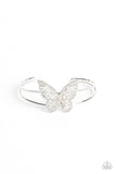 Butterfly Bella White Rhinestone Cuff Bracelet